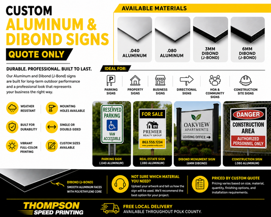 Custom Aluminum, Dibond & Metal Signs