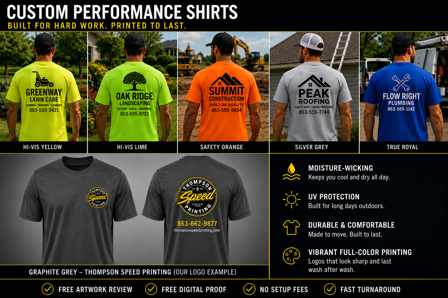 Custom Performance Shirts-Short Sleeve